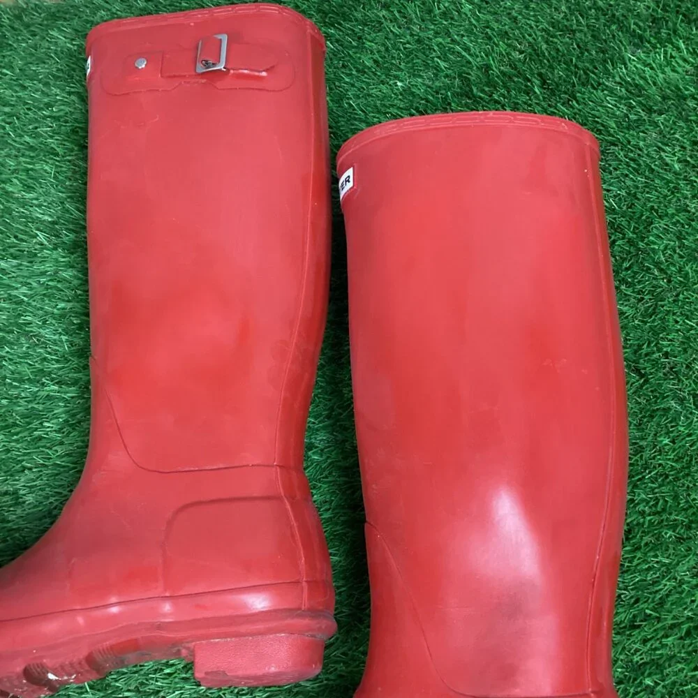 Red Hunter Boots 8 - Picture 10 of 15